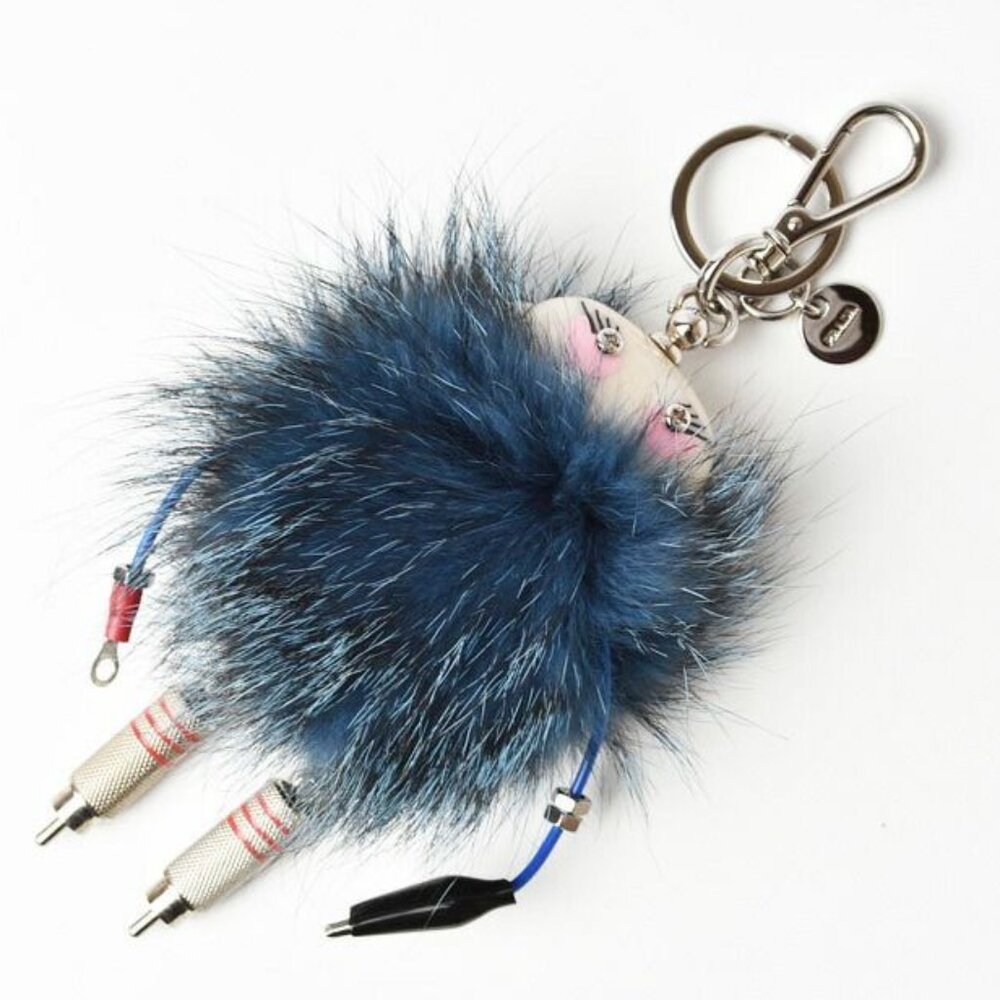 Prada Key Ring Holder Trick Nancy Robot Blue Multi
